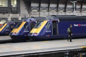 43 138 makes up this trio at Paddington on 6th March 2013